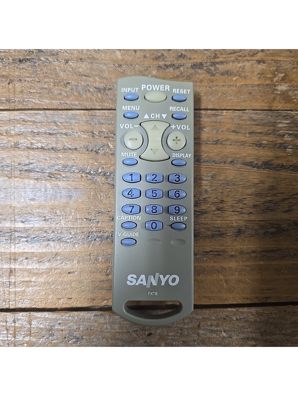SANYO TV VCR Remote Control Grey FXTB Original OEM Infrared Controller